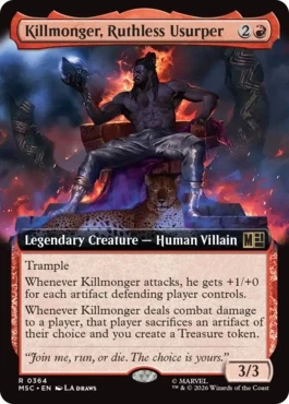 [364]【EN】■拡張アート■無慈悲なる簒奪者、キルモンガー/Killmonger, Ruthless Usurper【MSC】[R][赤]
