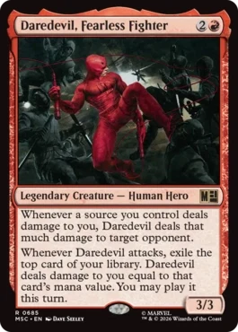 [685]【EN】恐れ知らずの戦士、デアデビル/Daredevil, Fearless Fighter【MSC】[R][赤]