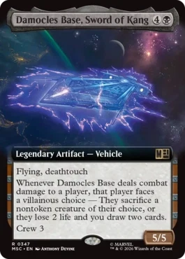 [347]【EN】■拡張アート■カーンの剣、ダモクレス基地/Damocles Base, Sword of Kang【MSC】[R][黒]