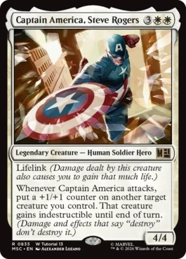 [835]【EN】■W Tutorial ■キャプテン・アメリカ、スティーブ・ロジャース/Captain America, Steve Rogers【MSC】[R][白]