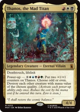 [233]【EN】【FOIL】マッドタイタン、サノス/Thanos, the Mad Titan【MSH】[M][多色]