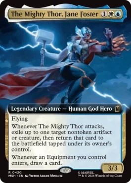 [420]【EN】【FOIL】■拡張アート■マイティ・ソー、ジェーン・フォスター/The Mighty Thor, Jane Foster【MSH】[R][多色]