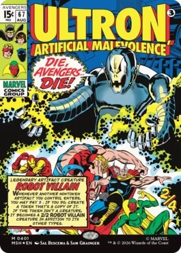 [401]【EN】【FOIL】■ボーダーレス■人の作りし悪、ウルトロン/Ultron, Artificial Malevolence【MSH】[M][茶]