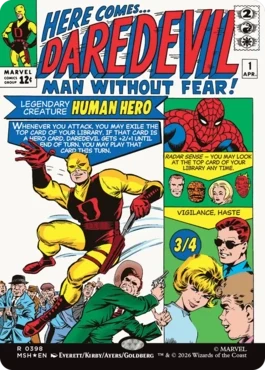 [398]【EN】【FOIL】■ボーダーレス■恐れ知らずの男、デアデビル/Daredevil, Man Without Fear【MSH】[R][多色]