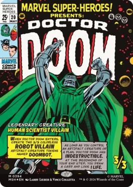 [394]【EN】【FOIL】■ボーダーレス■ドクター・ドゥーム/Doctor Doom【MSH】[M][黒]