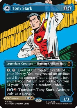 [392]【EN】【FOIL】■ボーダーレス■トニー・スターク/Tony Stark【MSH】[M][青]