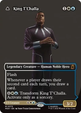 [373]【EN】【FOIL】■ボーダーレス■ティ・チャラ王/King T'Challa【MSH】[M][多色]