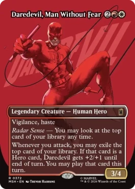 [372]【EN】【FOIL】■ボーダーレス■恐れ知らずの男、デアデビル/Daredevil, Man Without Fear【MSH】[R][多色]