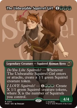 [371]【EN】【FOIL】■ボーダーレス■絶対無敵スクイレル・ガール/The Unbeatable Squirrel Girl【MSH】[R][緑]
