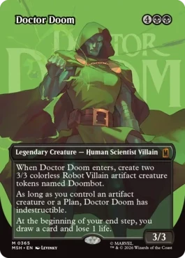 [365]【EN】【FOIL】■ボーダーレス■ドクター・ドゥーム/Doctor Doom【MSH】[M][黒]
