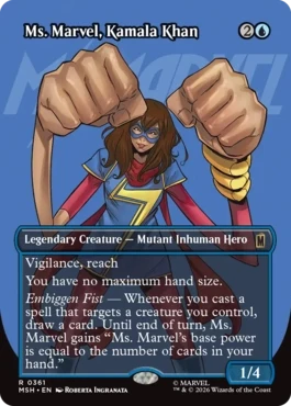 [361]【EN】【FOIL】■ボーダーレス■ミズ・マーベル、カマラ・カーン/Ms. Marvel, Kamala Khan【MSH】[R][青]