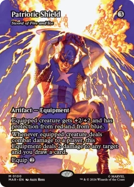 [100]【EN】【FOIL】■ボーダーレス■火と氷の剣/Sword of Fire and Ice【MAR】[M][茶]