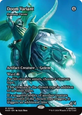 [099]【EN】【FOIL】■ボーダーレス■うろつく玉座/Roaming Throne【MAR】[M][茶]