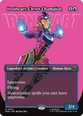 [360]【EN】【FOIL】■ボーダーレス■才気煥発な勇士、アイアンハート/Ironheart, Clever Champion【MSH】[R][青]