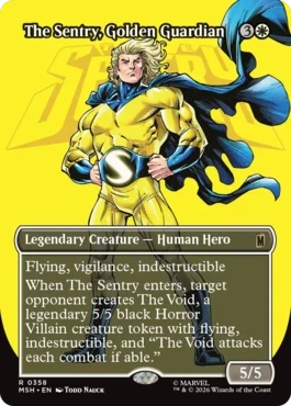 [358]【EN】【FOIL】■ボーダーレス■金色の守護者、セントリー/The Sentry, Golden Guardian【MSH】[R][白]