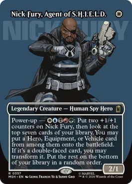 [357]【EN】【FOIL】■ボーダーレス■S.H.I.E.L.D.のエージェント、ニック・フューリー/Nick Fury, Agent of S.H.I.E.L.D.【MSH】[R][白]