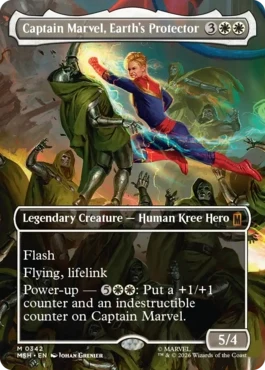[342]【EN】【FOIL】■ボーダーレス■地球の守護者、キャプテン・マーベル/Captain Marvel, Earth's Protector【MSH】[M][白]