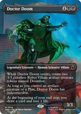 [336]【EN】【FOIL】■ボーダーレス■ドクター・ドゥーム/Doctor Doom【MSH】[M][黒]