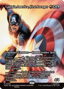 [088]【EN】【FOIL】■ボーダーレス■ファースト・アベンジャー、キャプテン・アメリカ/Captain America, First Avenger【MAR】[M][多色]