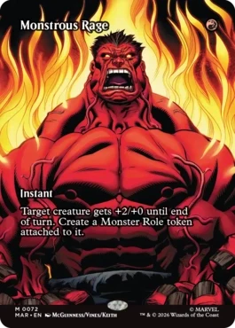 [072]【EN】【FOIL】■ボーダーレス■巨怪の怒り/Monstrous Rage【MAR】[M][赤]