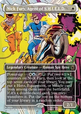 [314]【EN】【FOIL】■ボーダーレス■S.H.I.E.L.D.のエージェント、ニック・フューリー/Nick Fury, Agent of S.H.I.E.L.D.【MSH】[R][白]