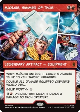 [303]【EN】■ショーケース■ソーのハンマー、ムジョルニア/Mjölnir, Hammer of Thor【MSH】[M][赤]