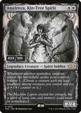 [131]【EN】【ダブルレインボウFOIL】族樹の精霊、アナフェンザ/Anafenza, Kin-Tree Spirit(シリアル入り)【MUL】[R][白]