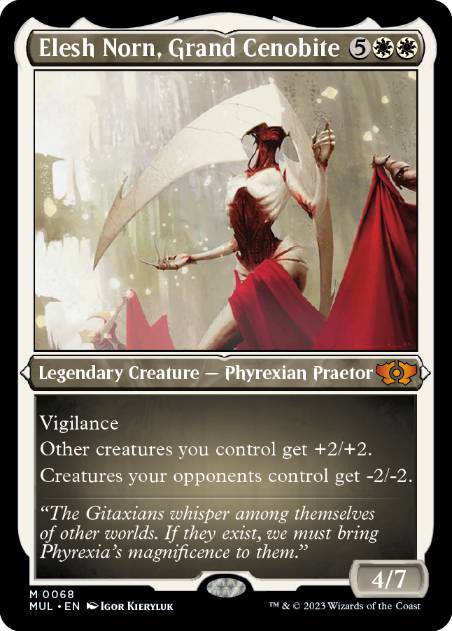 [068]【EN】【エッチングFOIL】大修道士、エリシュ・ノーン/Elesh Norn, Grand Cenobite【MUL】[M][白]