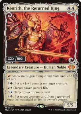 [134]【EN】【ダブルレインボウFOIL】帰還した王、ケンリス/Kenrith, the Returned King(シリアル入り)【MUL】[M][白]