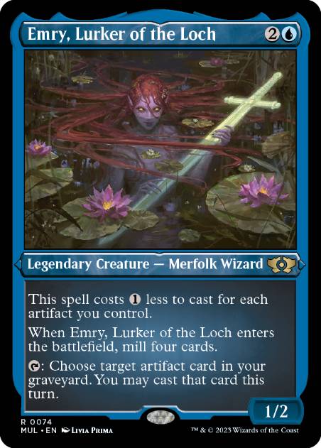 [074]【EN】【エッチングFOIL】湖に潜む者、エムリー/Emry, Lurker of the Loch【MUL】[R][青]
