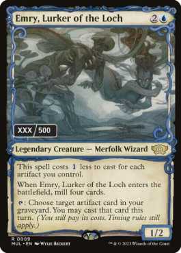 [139]【EN】【ダブルレインボウFOIL】湖に潜む者、エムリー/Emry, Lurker of the Loch(シリアル入り)【MUL】[R][青]