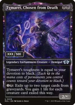 [148]【EN】【ダブルレインボウFOIL】死より選ばれしティマレット/Tymaret, Chosen from Death(シリアル入り)【MUL】[U][黒]