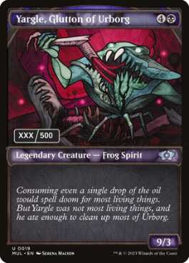 [149]【EN】【ダブルレインボウFOIL】アーボーグの暴食、ヤーグル/Yargle, Glutton of Urborg(シリアル入り)【MUL】[U][黒]
