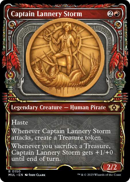 [150]【EN】【ハローFOIL】風雲船長ラネリー/Captain Lannery Storm【MUL】[R][赤]