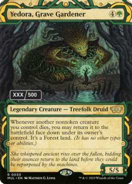[160]【EN】【ダブルレインボウFOIL】霊園の庭師、イェドラ/Yedora, Grave Gardener(シリアル入り)【MUL】[R][緑]