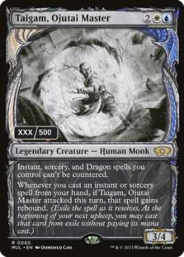 [190]【EN】【ダブルレインボウFOIL】オジュタイの達人、テイガム/Taigam, Ojutai Master(シリアル入り)【MUL】[R][多色]