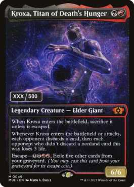 [179]【EN】【ダブルレインボウFOIL】死の飢えのタイタン、クロクサ/Kroxa, Titan of Death's Hunger(シリアル入り)【MUL】[M][多色]