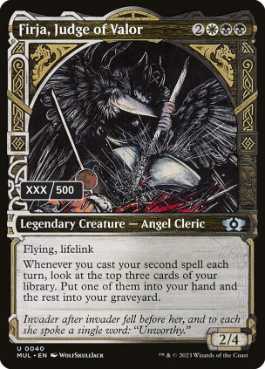 [170]【EN】【ダブルレインボウFOIL】武勇の審判者、ファーヤ/Firja, Judge of Valor(シリアル入り)【MUL】[U][多色]