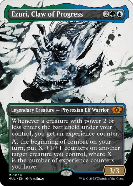 [038]【EN】【FOIL】進化の爪、エズーリ/Ezuri, Claw of Progress【MUL】[M][多色]