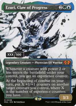 [168]【EN】【ダブルレインボウFOIL】進化の爪、エズーリ/Ezuri, Claw of Progress(シリアル入り)【MUL】[M][多色]