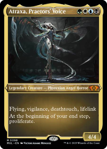 [098]【EN】【エッチングFOIL】法務官の声、アトラクサ/Atraxa, Praetors' Voice【MUL】[M][多色]