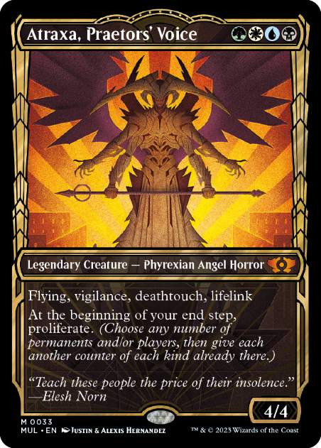 [033]【EN】【FOIL】法務官の声、アトラクサ/Atraxa, Praetors' Voice【MUL】[M][多色]