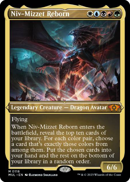 [118]【EN】【エッチングFOIL】ニヴ＝ミゼット再誕/Niv-Mizzet Reborn【MUL】[M][多色]