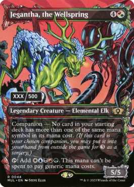 [174]【EN】【ダブルレインボウFOIL】湧き出る源、ジェガンサ/Jegantha, the Wellspring(シリアル入り)【MUL】[R][多色]