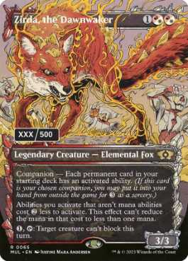 [195]【EN】【ダブルレインボウFOIL】黎明起こし、ザーダ/Zirda, the Dawnwaker(シリアル入り)【MUL】[R][多色]
