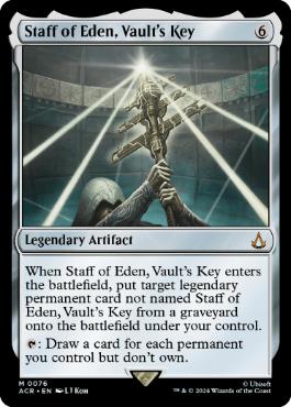 [076]【EN】【FOIL】宝物庫の鍵、エデンの杖/Staff of Eden, Vault's Key【ACR】[M][茶]