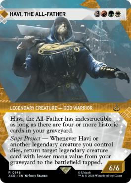 [146]【EN】【FOIL】■ショーケース■万物の父、ハーヴィ/Havi, the All-Father【ACR】[R][多色]