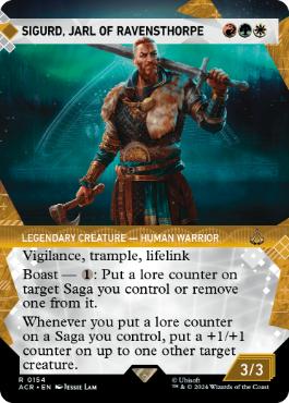 [154]【EN】【FOIL】■ショーケース■レイヴンズソープの伯爵、シグルド/Sigurd, Jarl of Ravensthorpe【ACR】[R][多色]