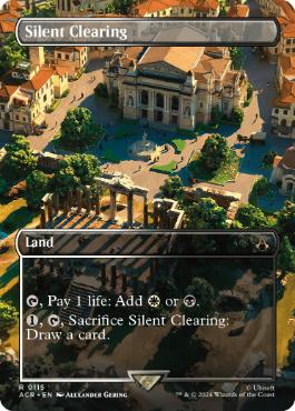 [115]【EN】【FOIL】■ボーダーレス■無声開拓地/Silent Clearing【ACR】[R][土地]