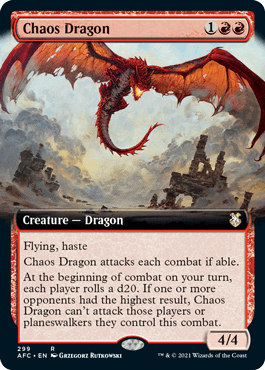 [299]【EN】■拡張アート■混沌のドラゴン/Chaos Dragon【AFC】[R][赤]